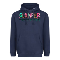 Navy glamper way too boujee for tents Heavyweight Hoodie - RanaPortraitStore