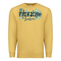 Antique Gold it's freezing season winter Premium Sweatshirt - RanaPortraitStore