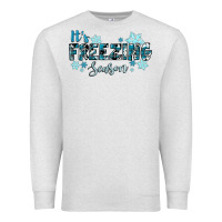 Oatmeal Heather it's freezing season winter Premium Sweatshirt - RanaPortraitStore