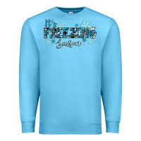 Ocean Blue it's freezing season winter Premium Sweatshirt - RanaPortraitStore