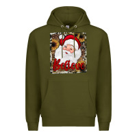 Army Green believe santa Premium Hoodie - JahusDesignShop