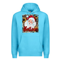 Ocean Blue believe santa Premium Hoodie - JahusDesignShop