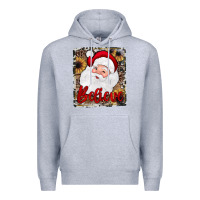 Heather Grey believe santa Premium Hoodie - JahusDesignShop