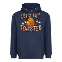 Navy let's get toasted Heavyweight Hoodie - RanaPortraitStore