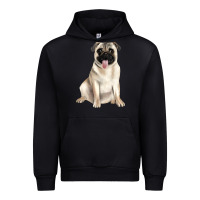 Black pug Urban Hoodie - JahusDesignShop
