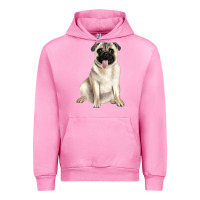 Fuchsia Pink pug Urban Hoodie - JahusDesignShop