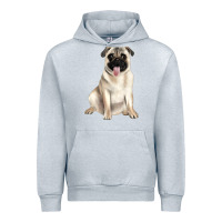 Heather Grey pug Urban Hoodie - JahusDesignShop
