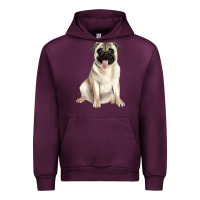 Mauve Wine pug Urban Hoodie - JahusDesignShop