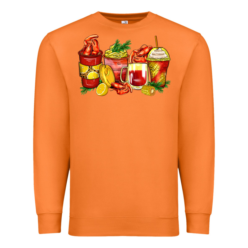 Crawfish Coffee Cups Premium Sweatshirt by Zillion Design Studio | Teevron