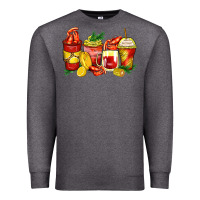 Charcoal Heather crawfish coffee cups Premium Sweatshirt - Zillion Design Studio