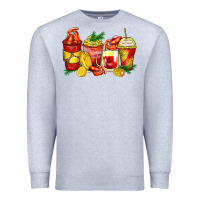 Heather Grey crawfish coffee cups Premium Sweatshirt - Zillion Design Studio