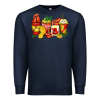 Navy crawfish coffee cups Premium Sweatshirt - Zillion Design Studio