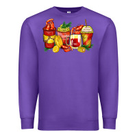 Purple crawfish coffee cups Premium Sweatshirt - Zillion Design Studio