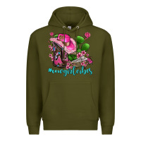 Army Green cowgirl vibes with boots and gun Premium Hoodie - AdoDesignShop