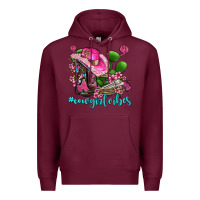 Burgundy cowgirl vibes with boots and gun Premium Hoodie - AdoDesignShop