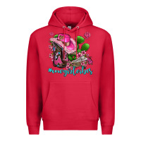 Cardinal cowgirl vibes with boots and gun Premium Hoodie - AdoDesignShop