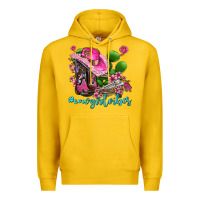 Lemon cowgirl vibes with boots and gun Premium Hoodie - AdoDesignShop
