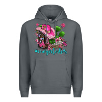 Rock cowgirl vibes with boots and gun Premium Hoodie - AdoDesignShop