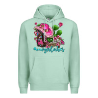 Seafoam cowgirl vibes with boots and gun Premium Hoodie - AdoDesignShop