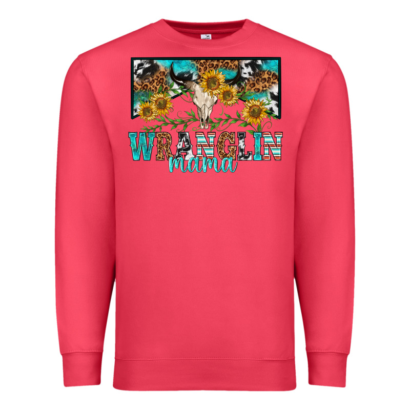 Wranglin Mama Premium Sweatshirt by texasbilliewilder | Teevron