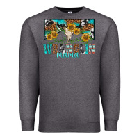 Charcoal Heather wranglin mama Premium Sweatshirt - texasbilliewilder