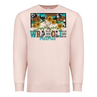 Pale Pink wranglin mama Premium Sweatshirt - texasbilliewilder