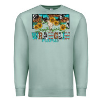 Seafoam wranglin mama Premium Sweatshirt - texasbilliewilder