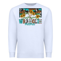 White wranglin mama Premium Sweatshirt - texasbilliewilder
