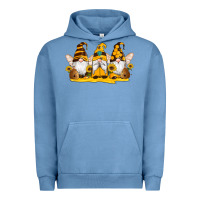 Pigment Pebble Blue western bee gnomes beehive honey sunflowers Urban Hoodie - Artiststas