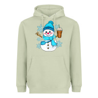 Matcha cute snowman Heavyweight Hoodie - Zillion Design Studio