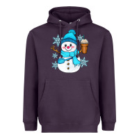 Plum cute snowman Heavyweight Hoodie - Zillion Design Studio