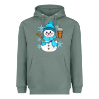 Sage cute snowman Heavyweight Hoodie - Zillion Design Studio