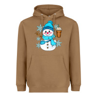 Toasted Coconut cute snowman Heavyweight Hoodie - Zillion Design Studio