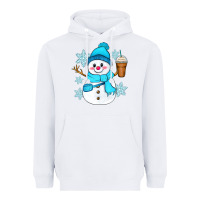 White cute snowman Heavyweight Hoodie - Zillion Design Studio