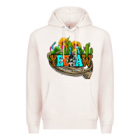 Pale Pink yeehaw and cactus with horseshoe Premium Hoodie - AdoDesignShop