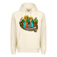 Sandshell yeehaw and cactus with horseshoe Premium Hoodie - AdoDesignShop