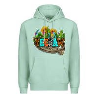 Seafoam yeehaw and cactus with horseshoe Premium Hoodie - AdoDesignShop