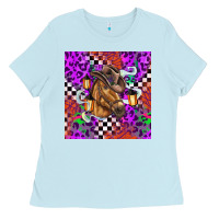 Baby Blue halloween horse Ladies Tee - BarkalooDesign