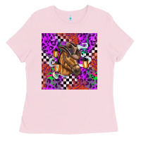 Bubblegum Pink halloween horse Ladies Tee - BarkalooDesign