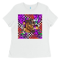 White halloween horse Ladies Tee - BarkalooDesign