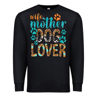 Black wife mother dog lover with paws Premium Sweatshirt - texasbilliewilder