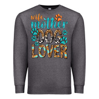 Charcoal Heather wife mother dog lover with paws Premium Sweatshirt - texasbilliewilder
