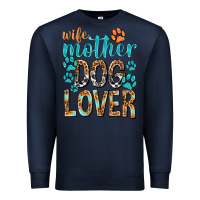 Navy wife mother dog lover with paws Premium Sweatshirt - texasbilliewilder