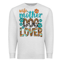 Oatmeal Heather wife mother dog lover with paws Premium Sweatshirt - texasbilliewilder