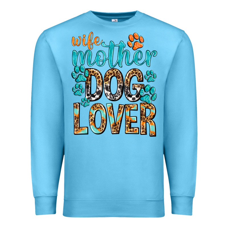 Wife Mother Dog Lover With Paws Premium Sweatshirt by texasbilliewilder | Teevron