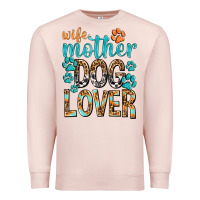 Pale Pink wife mother dog lover with paws Premium Sweatshirt - texasbilliewilder