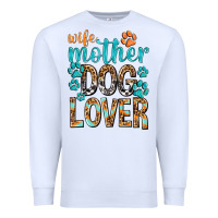 White wife mother dog lover with paws Premium Sweatshirt - texasbilliewilder