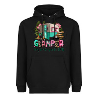 Black glamper way too boujee for tents 2 Heavyweight Hoodie - RanaPortraitStore