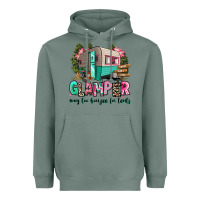 Sage glamper way too boujee for tents 2 Heavyweight Hoodie - RanaPortraitStore