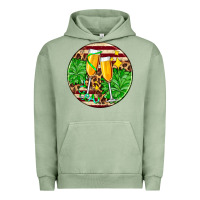 Pigment Oil Green Christmas champagnes Urban Hoodie - AdoDesignShop